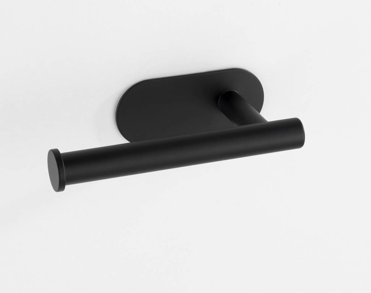 Turbo-Loc Toilettenpapierhalter schwarz Metall B/H/T: ca. 16x4,5x7 cm