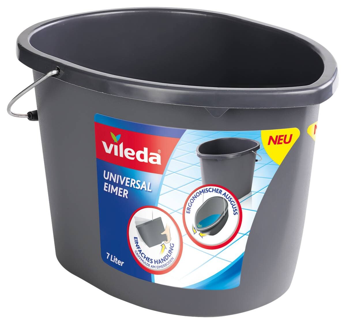 Vileda Eimer grau Kunststoff