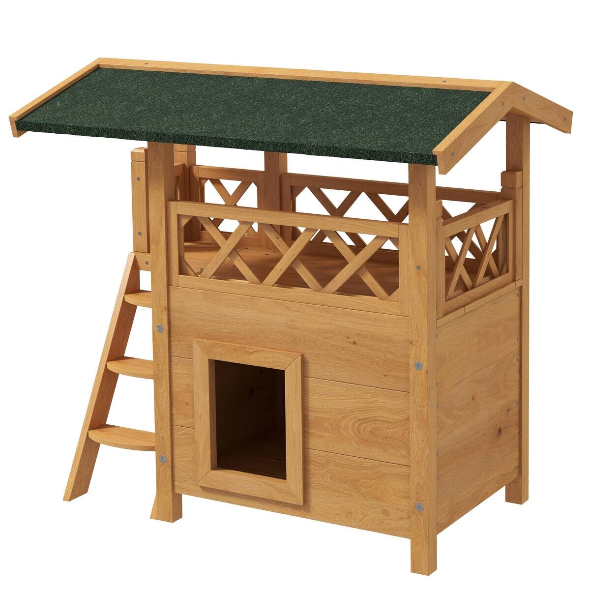 PawHut Katzen-Zubehör grün Edelstahl B/H/L: ca. 50x77x73 cm