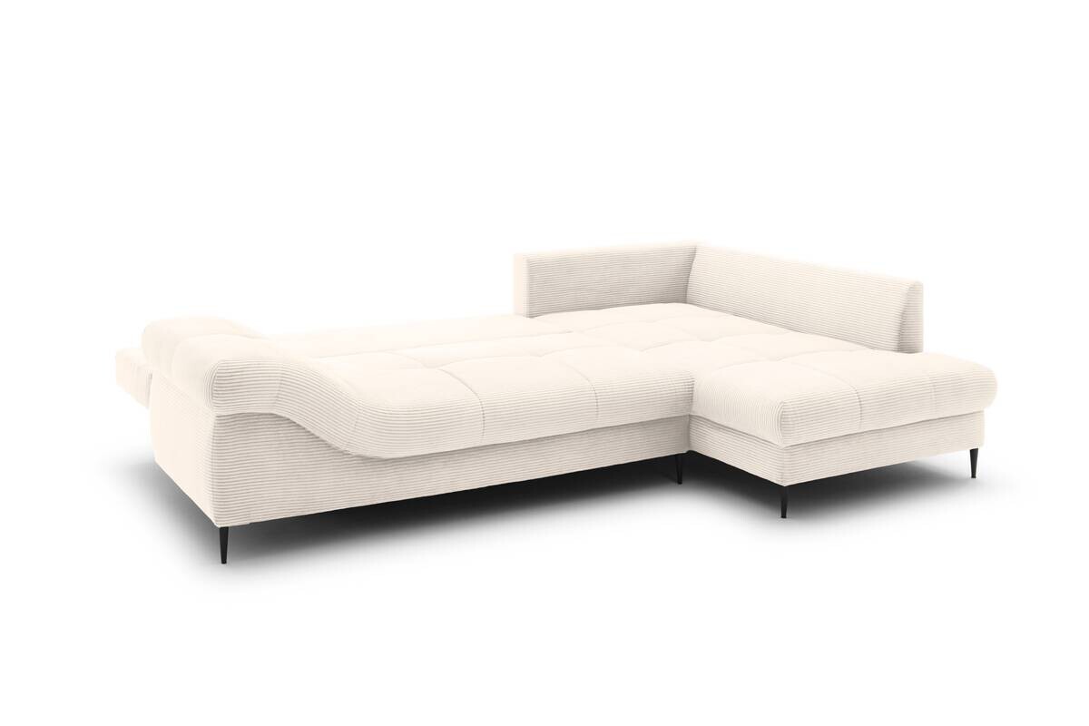 Ecksofa mit Bettfunktion und Bettkasten natur Polyester B/H/T: ca. 191x92x106 cm
