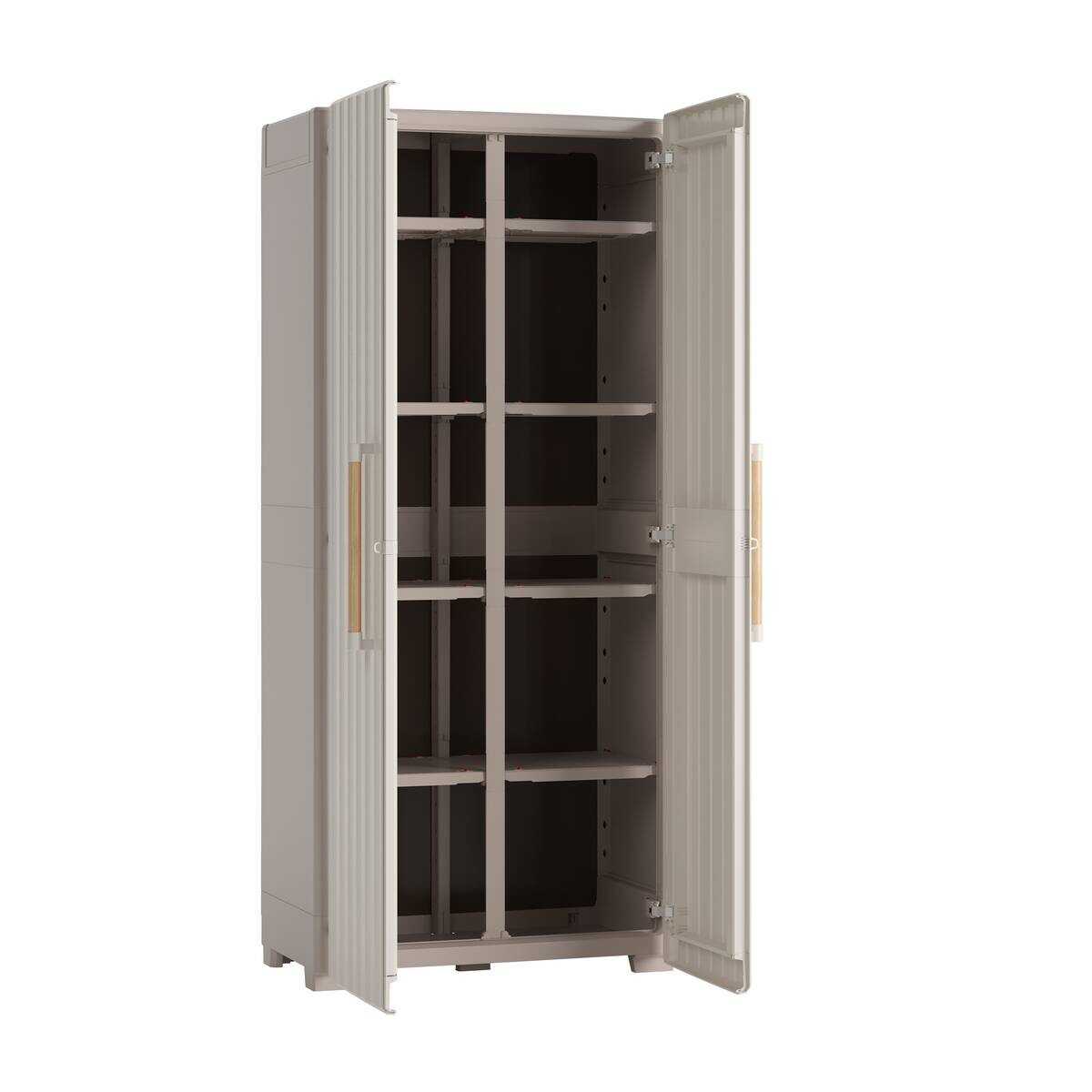 Keter Kunststoffschrank Groove Utility beige Kunststoff B/H/T: ca. 80x180x45 cm