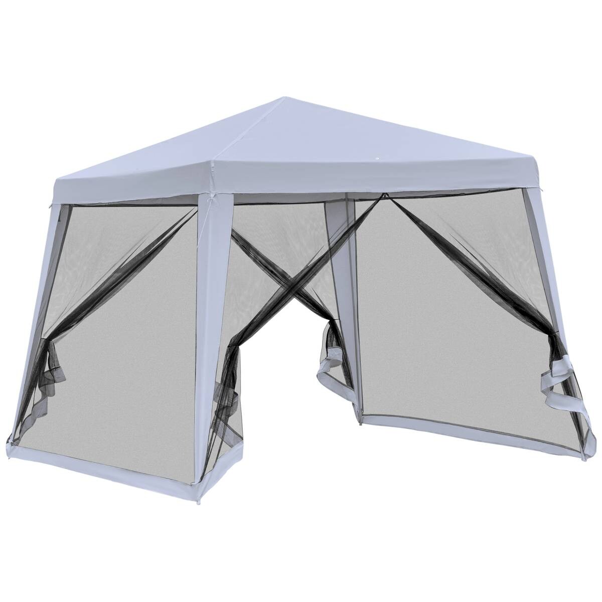 Outsunny Pavillon grau Stahl B/H/L: ca. 300x245x300 cm