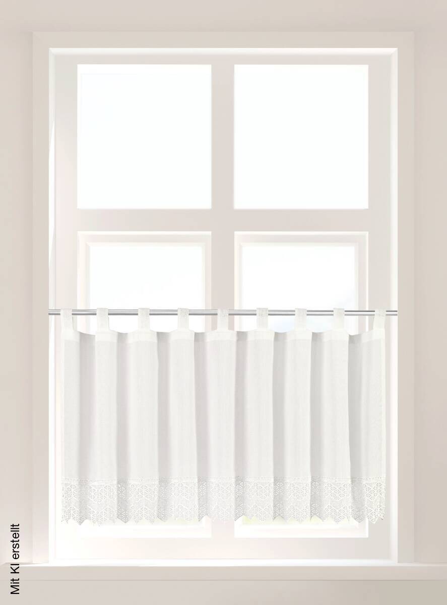 POCOline Scheibengardine Heidi offwhite 100% Polyester B/L: ca. 50x140 cm