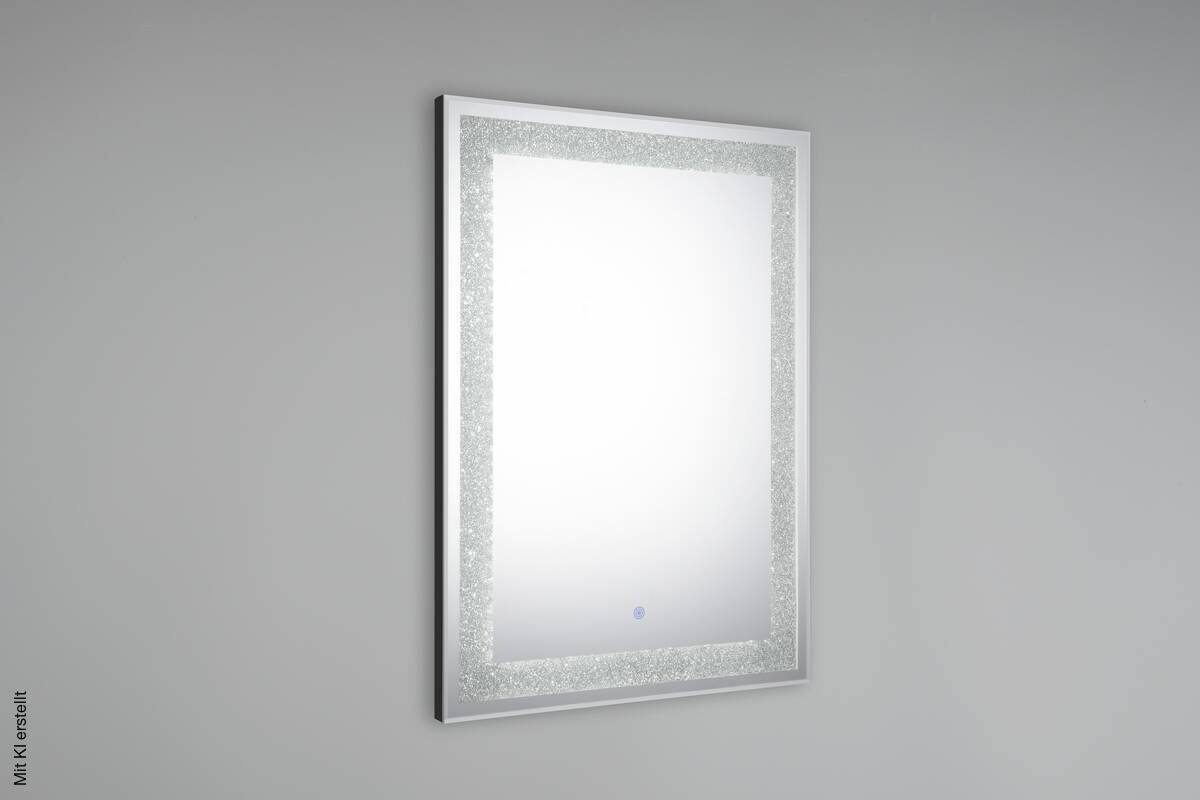 Mirrors & More LED-Spiegel Hermine glasklar B/H: ca. 50x70 cm
