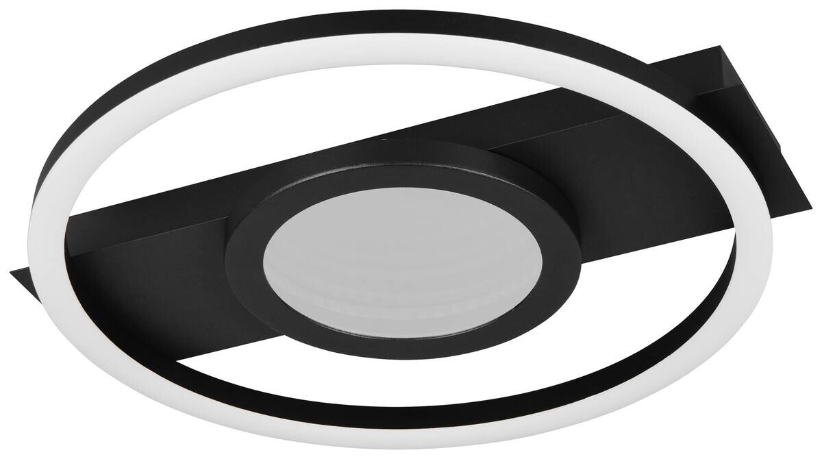 Reality LED-Deckenleuchte mattschwarz Metall B/H/D: ca. 35x5x33 cm