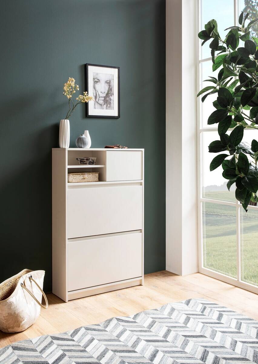 Schuhschrank weiß B/H/T: ca. 71x110x24 cm