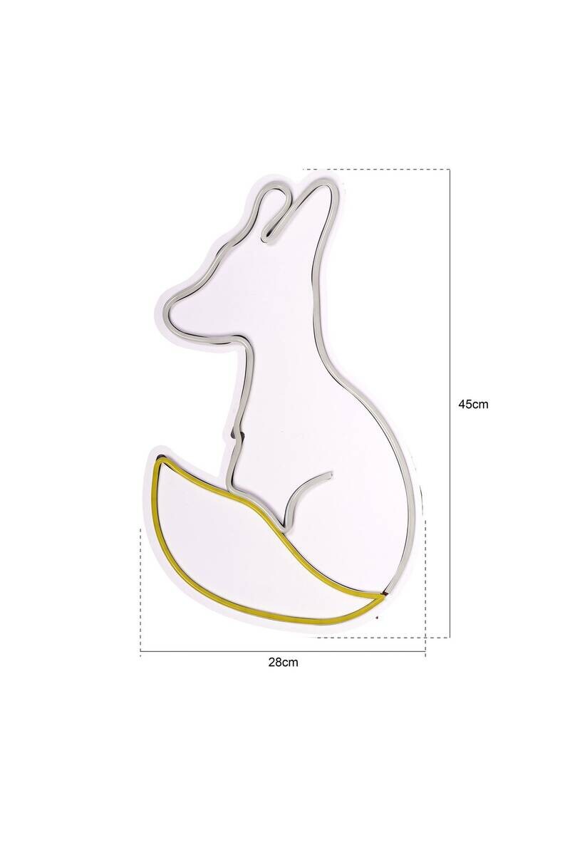 Opviq LED-Wandleuchte weiß gelb PVC B/H/T/L: ca. 28x45x3x28 cm