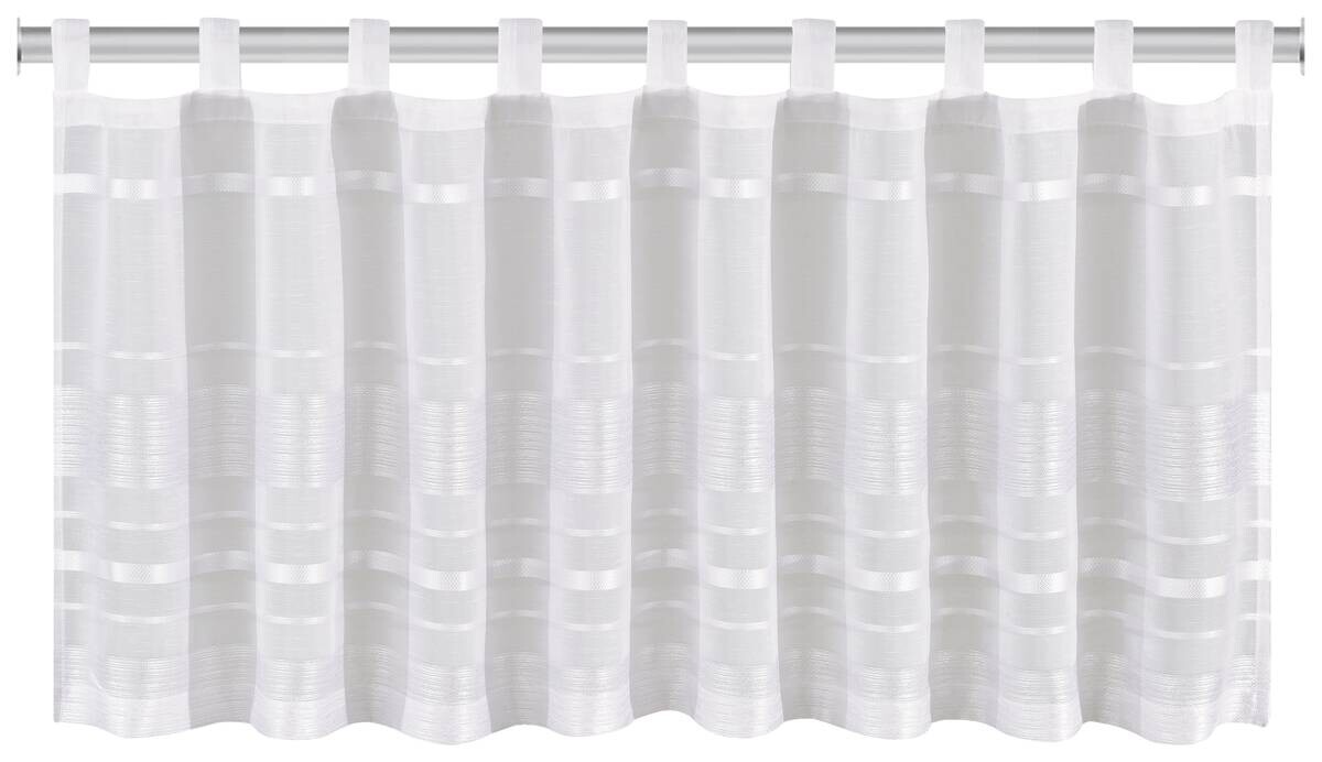 Scheibengardine Ellen weiß B/L: ca. 150x50 cm