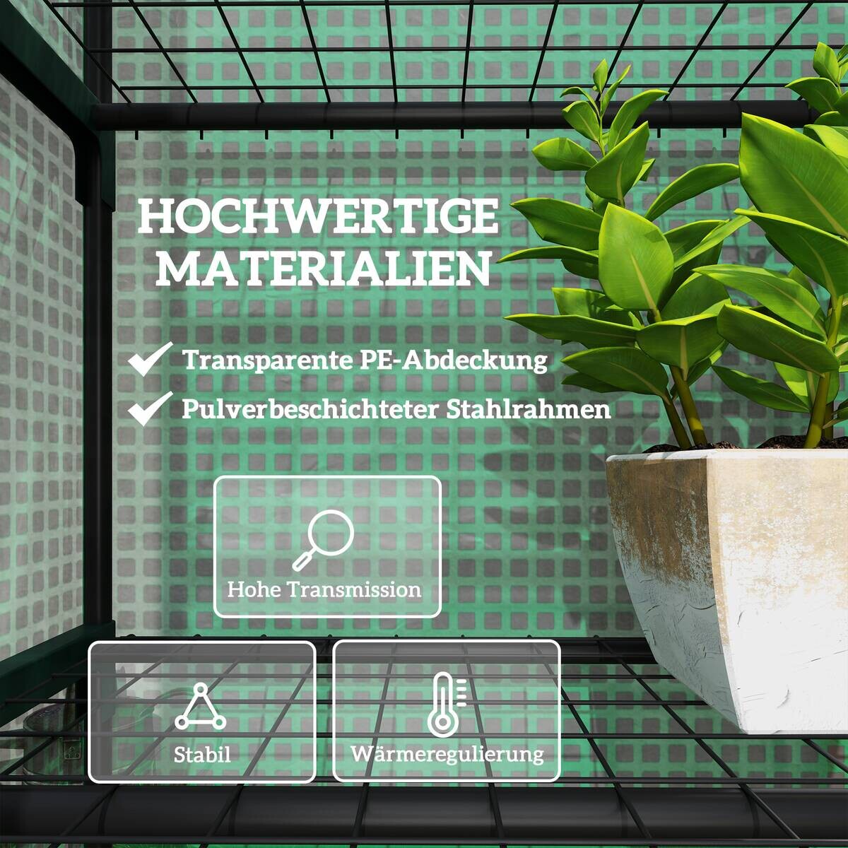 Outsunny Gartenabfallsack B/H/L: ca. 49x193x69 cm