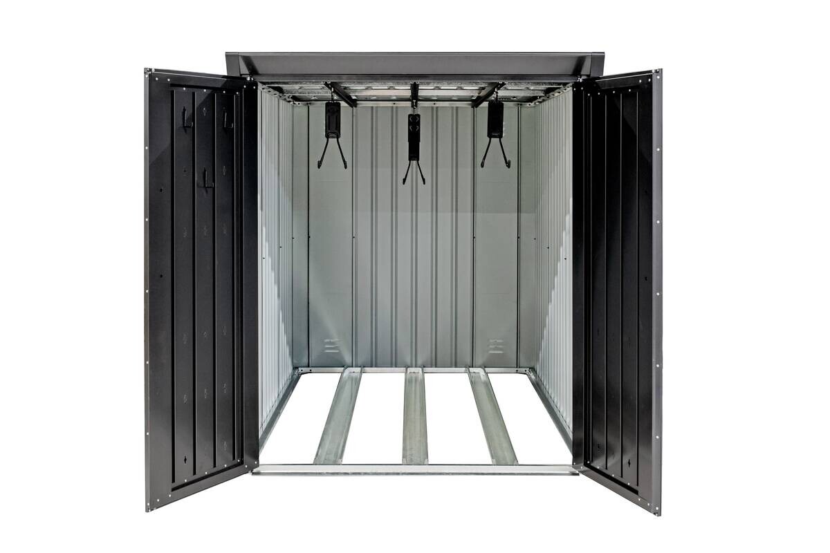 Westmann Fahrradgarage Velos schwarz B/H/L: ca. 133x151x222 cm