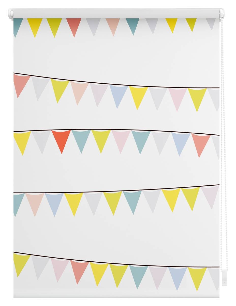 LICHTBLICK Rollo Wimpelkette bunt B/L: ca. 70x150 cm