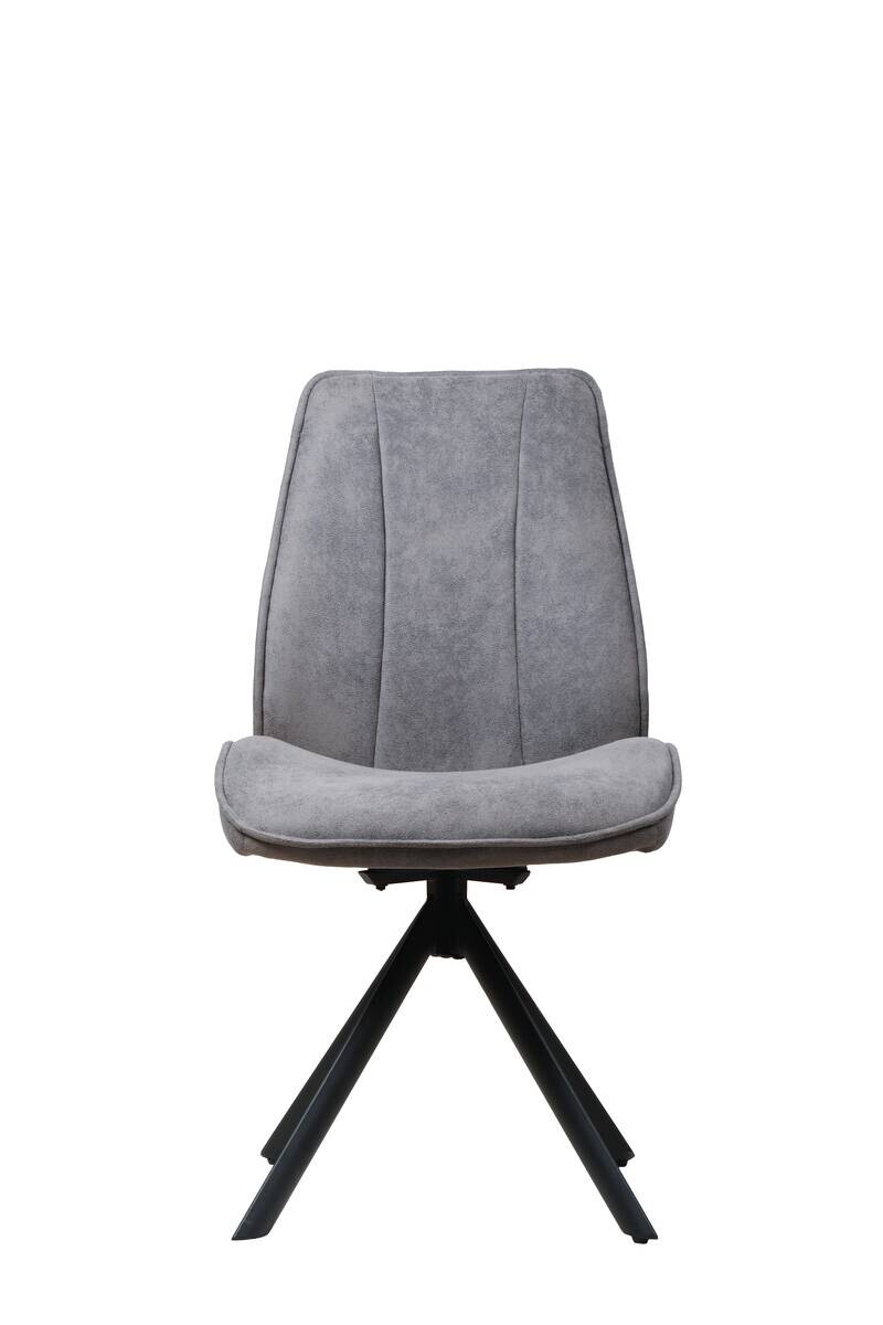 Stuhl Albany grau Microfaser B/H/T: ca. 47x95x62 cm