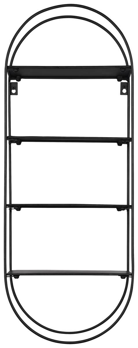 Wandregal Nala schwarz Metall B/H/T: ca. 24x66x12 cm