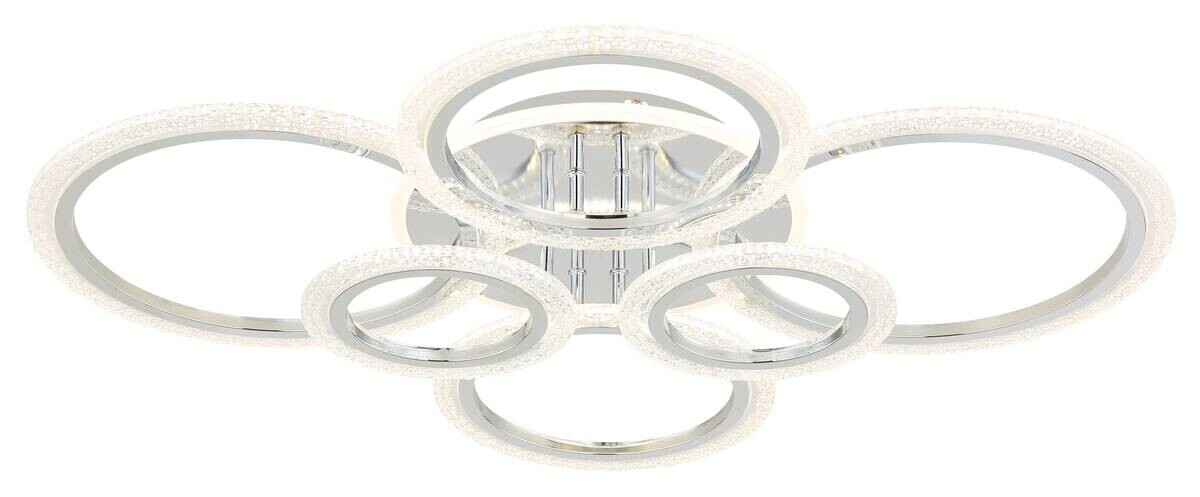 GLOBO LED-Deckenleuchte Chrom klar Kunststoff Metall B/H/L: ca. 60,5x11,5x78 cm 1 Brennstellen