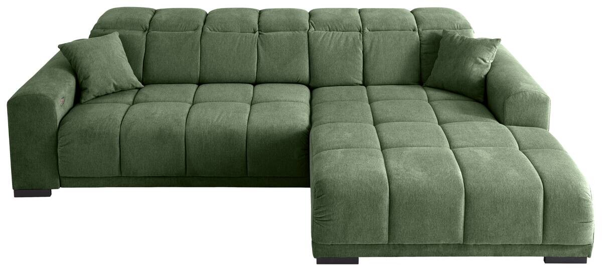Ecksofa mit elektrischer Sitztiefenverstellung grün Microfaser B/H/T: ca. 301x113x195 cm
