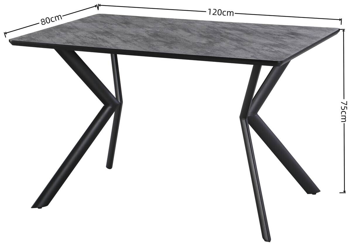Esstisch Sven Beton B/H/T: ca. 120x75x80 cm