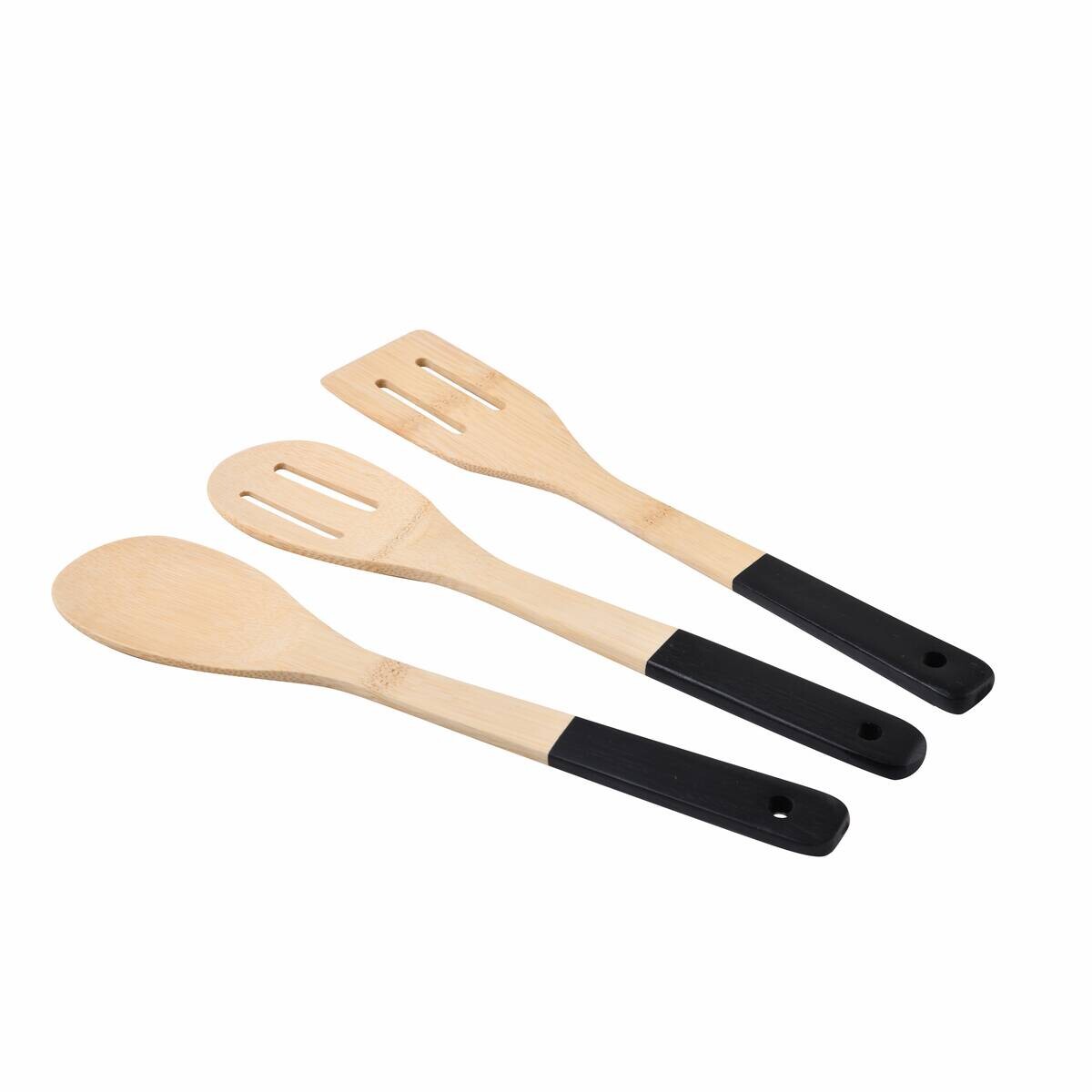 BERGNER Kochlöffel EARTH BLACK schwarz Bambus B/H/L: ca. 6x8x30 cm