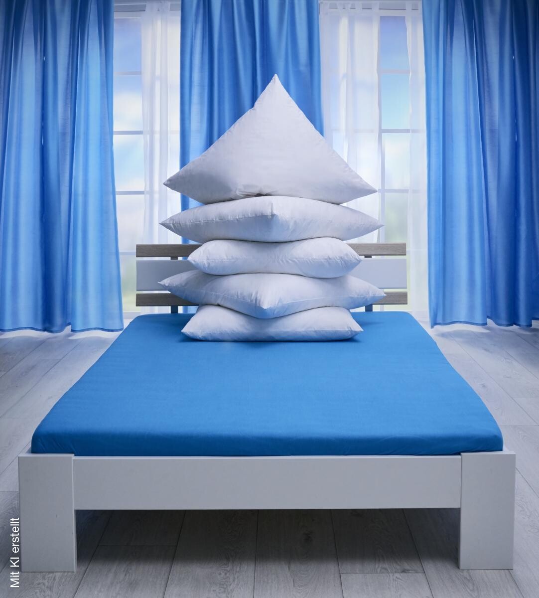 Kopfkissen weiß Baumwolle B/L: ca. 80x80 cm