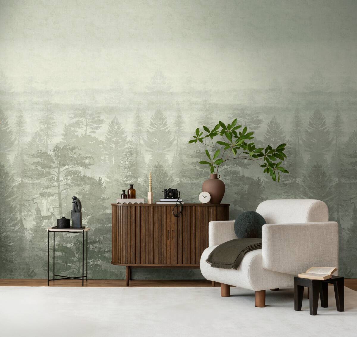 Livingwalls Fototapete Landschaft grün B/L: ca. 280x159 cm