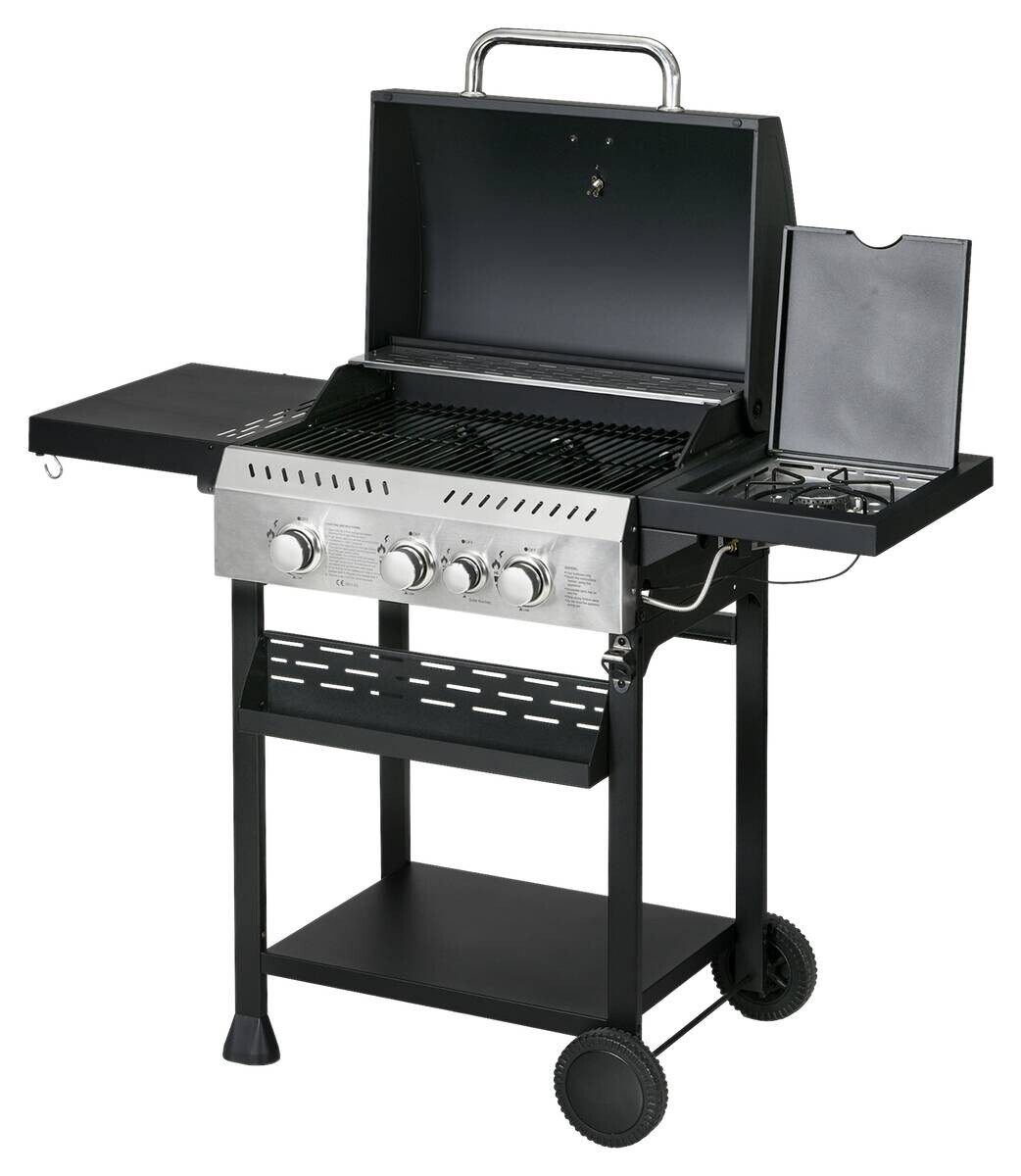 Outsunny Gasgrill Edelstahl B/H/L: ca. 52x101x123 cm