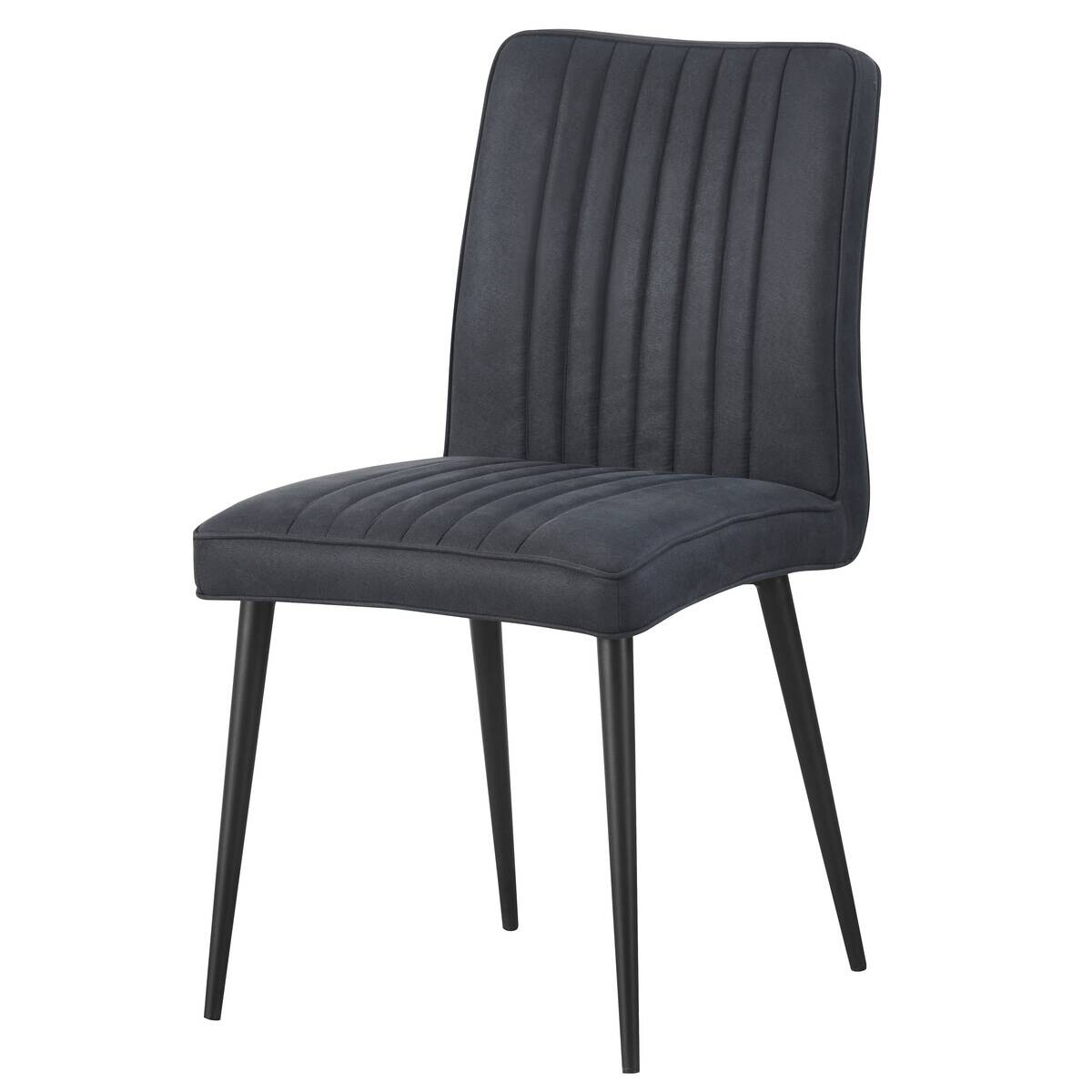 Stuhl Mona anthrazit schwarz Microfaser Metall