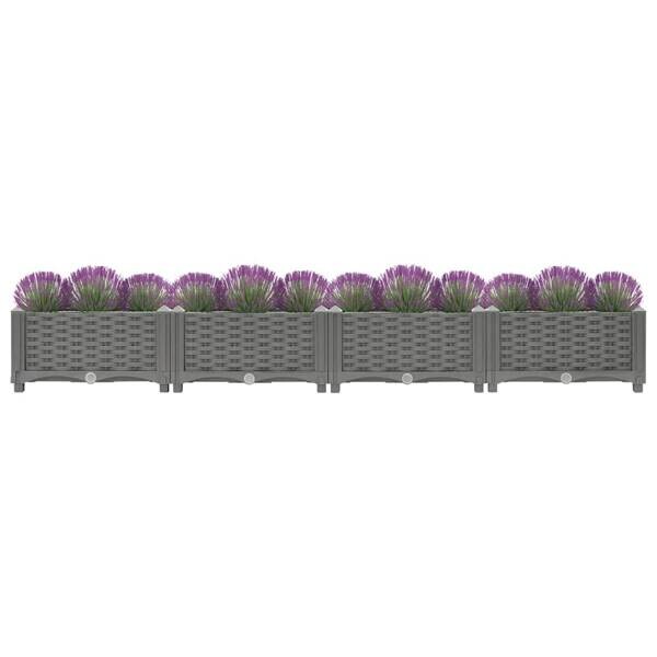 Hochbeet grau Polypropylen B/H/L: ca. 40x23x160 cm