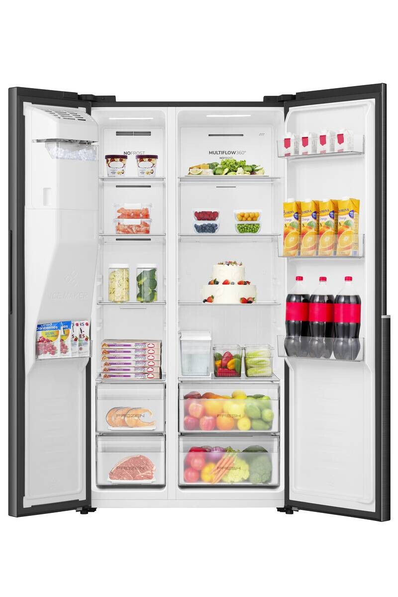 Gorenje Side-by-Side NRS9E6BX schwarz B/H/T: ca. 91,1x178,6x61,5 cm