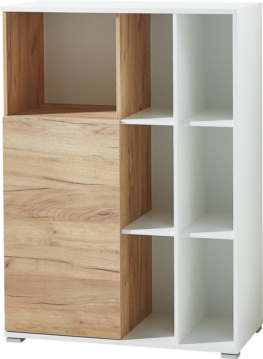 Aktenschrank 4195-513 weiß Eiche Navarra Nachbildung B/H/T: ca. 85x120x40 cm