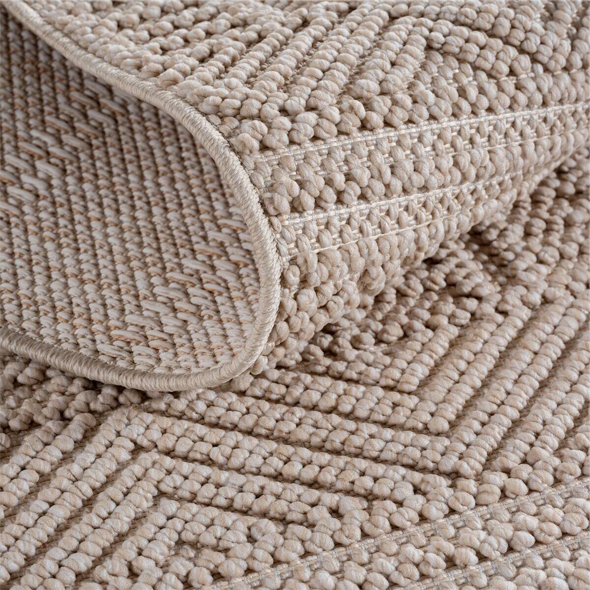 Ayyildiz Kurzflorteppich HELIX beige B/H/L: ca. 120x0,7x170 cm