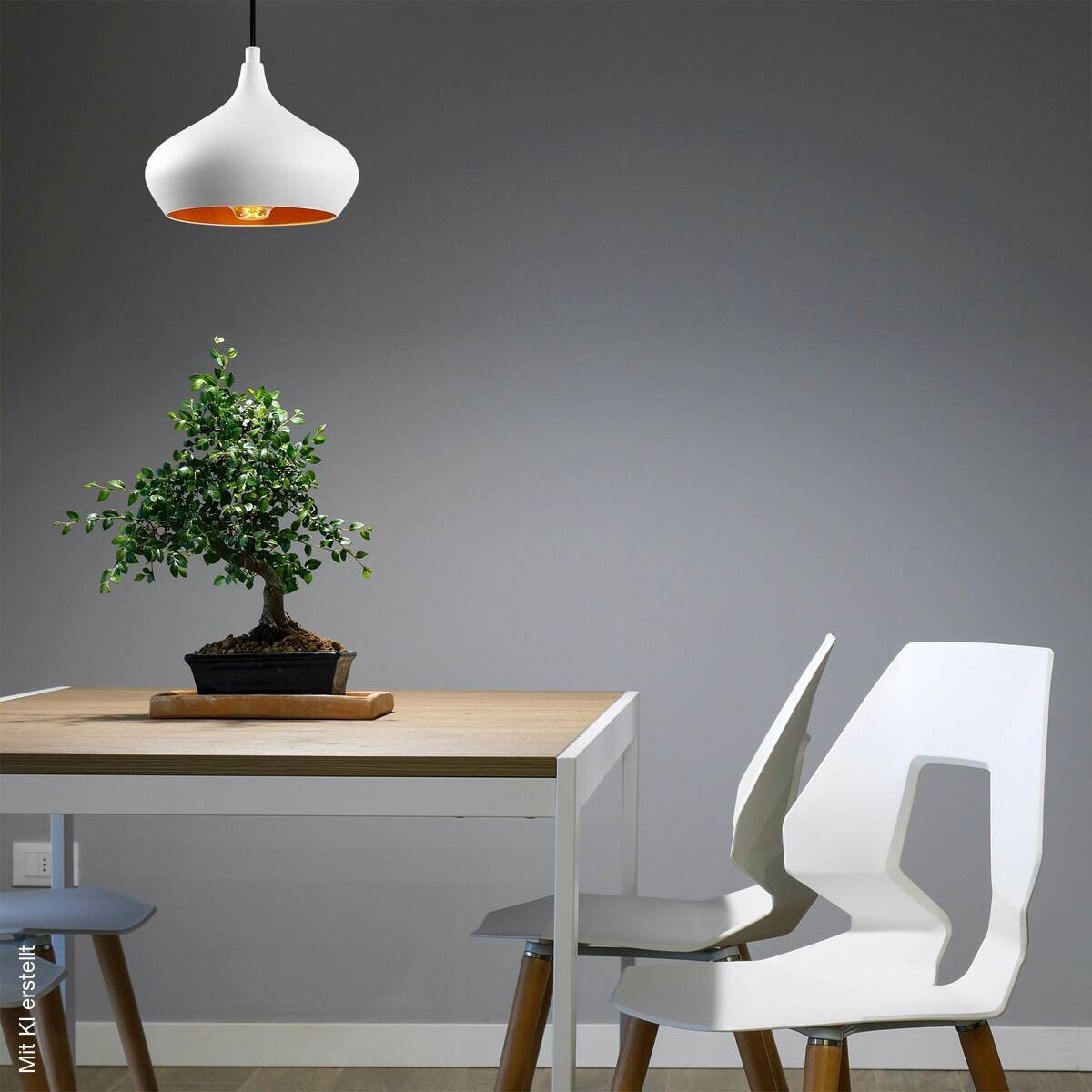 Opviq Pendelleuchte weiß B/H/T: ca. 22x115x22 cm E27 1 Brennstellen
