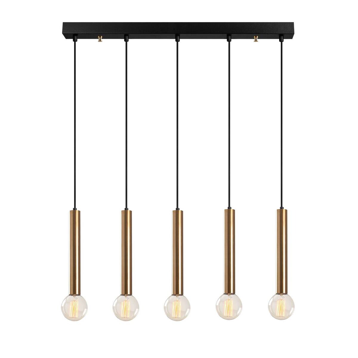 Opviq Pendelleuchte bronze B/H/T: ca. 80x136x6 cm E27 5 Brennstellen