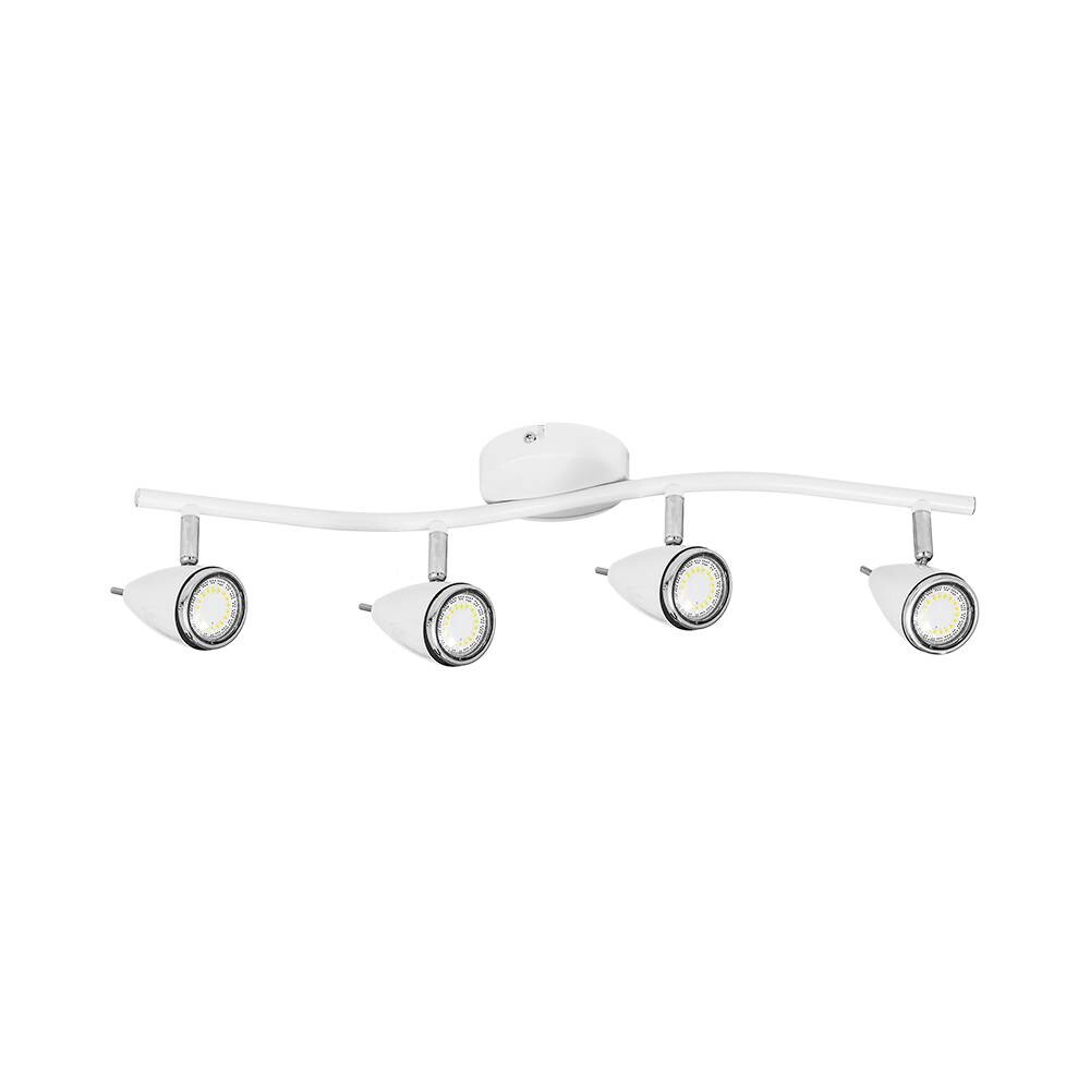 SPOT Light Spotbalken Linda weiß Metall B/H/T: ca. 67x12x10 cm GU10 4 Brennstellen