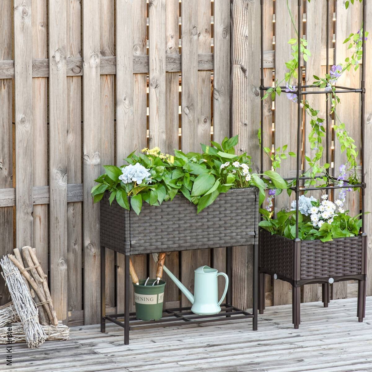 Outsunny Hochbeet B/H/T: ca. 70x72x30 cm braun
