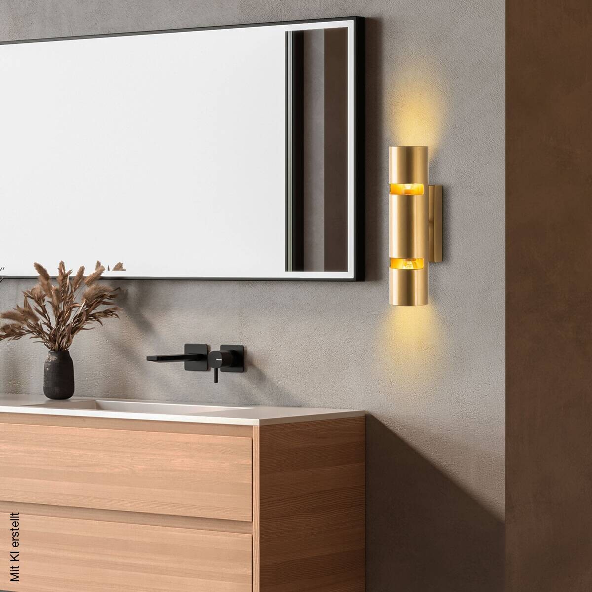 Opviq Wandleuchte gold Metall B/H/L: ca. 30x13x8 cm E14 1 Brennstellen