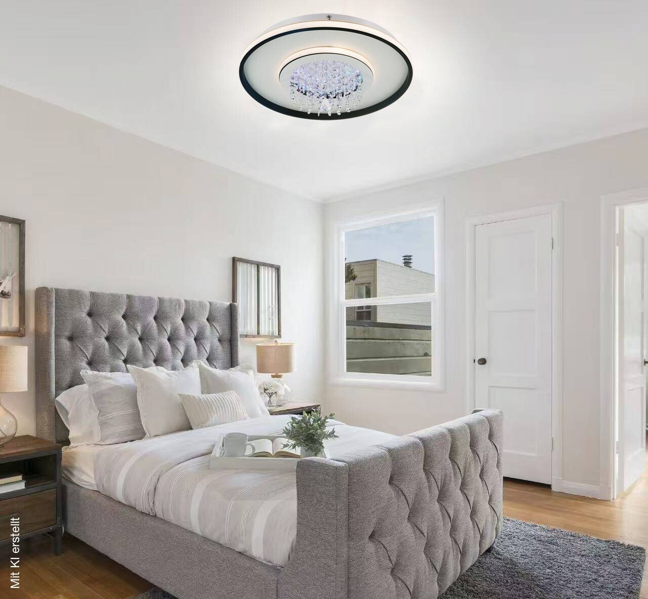POCOline LED-Deckenleuchte Anna schwarz Metall Kunststoff B/H/L: ca. 40x16x40 cm