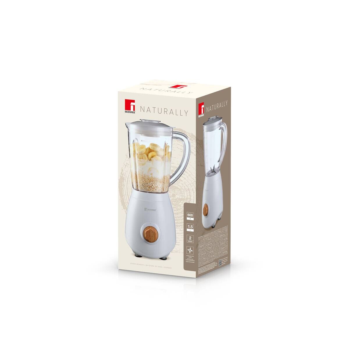 BERGNER Stabmixer weiß Edelstahl B/H/L: ca. 16x38x19 cm