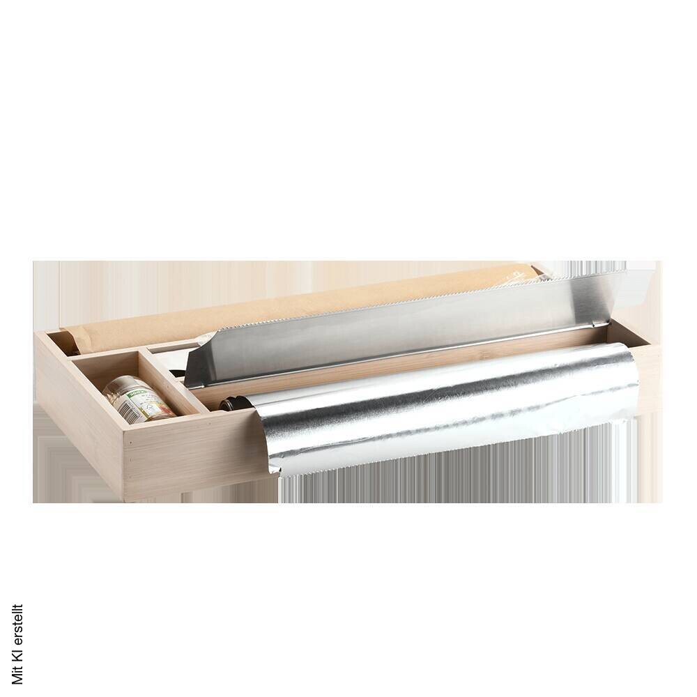 Kesper Folienspender braun Bambus B/H/L: ca. 20,5x6x47 cm