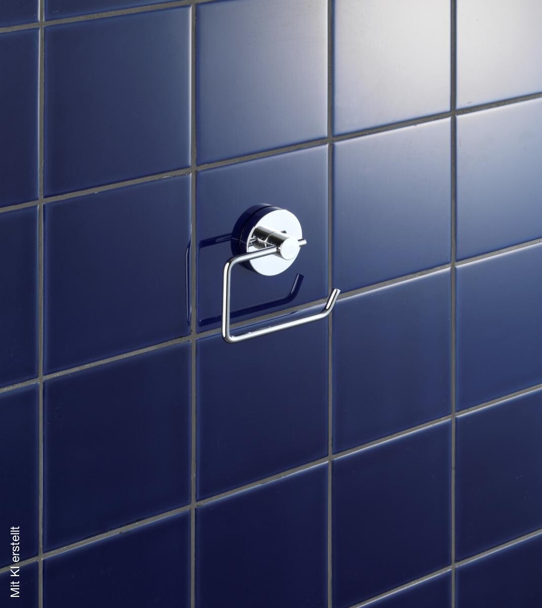 Toilettenpapierhalter Chrom Stahl B/H/L: ca. 13,5x10,5x3,7 cm
