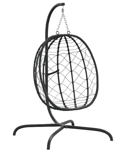vidaXL Hängesessel anthrazit Kunststoff B/H/L: ca. 103x195x106 cm