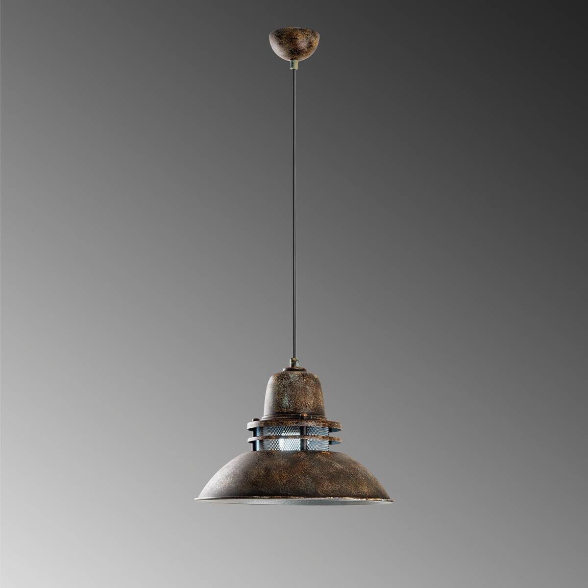 Pendelleuchte Kupfer Metall B/H/L/D: ca. 34x123x34x34 cm E27 1 Brennstellen