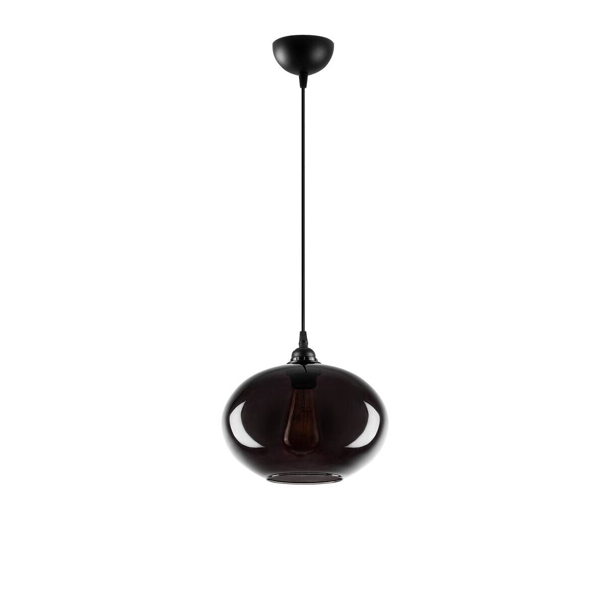 Opviq Pendelleuchte Smoked Rauch Metall Glas B/H/T/L/D: ca. 27x120x27x27x27 cm E27 1 Brennstellen