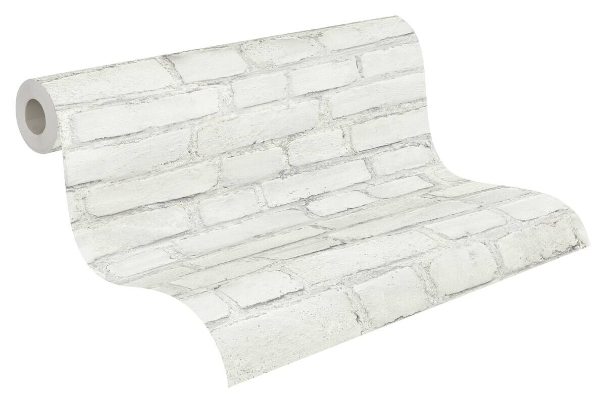 A.S.Creation Vliestapete weiß grau B/H/D: ca. 53x1005x8,7 cm