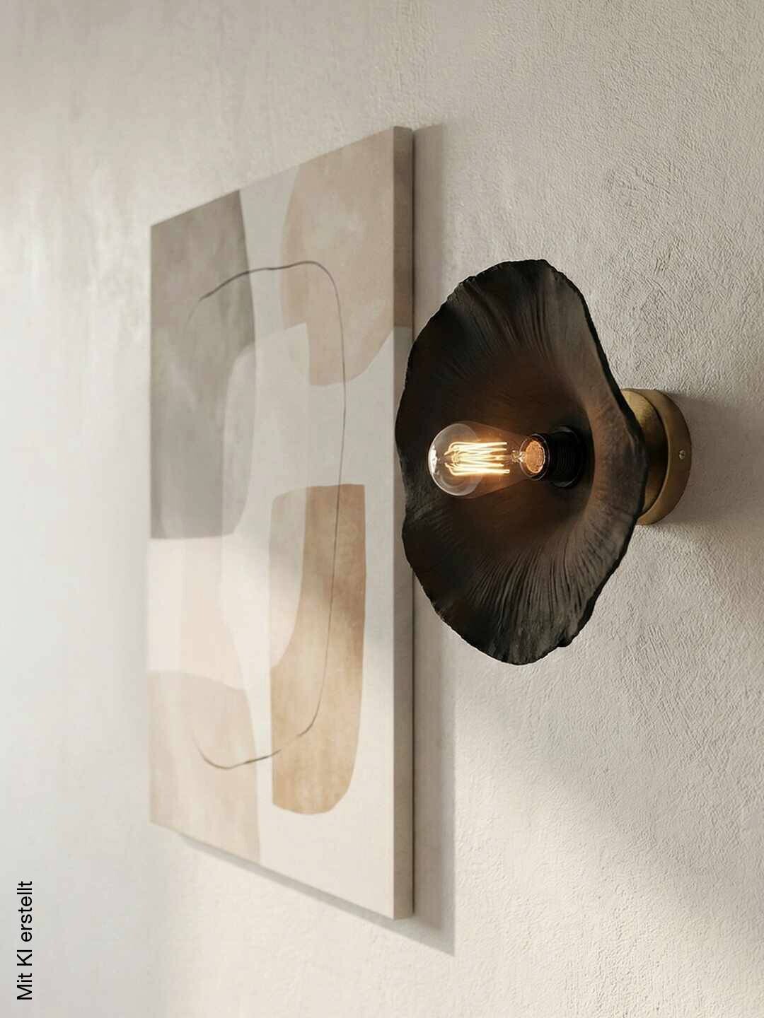 Opviq Wandleuchte gold schwarz Metall B/H/T/L/D: ca. 35x35x35x35x35 cm 1 Brennstellen