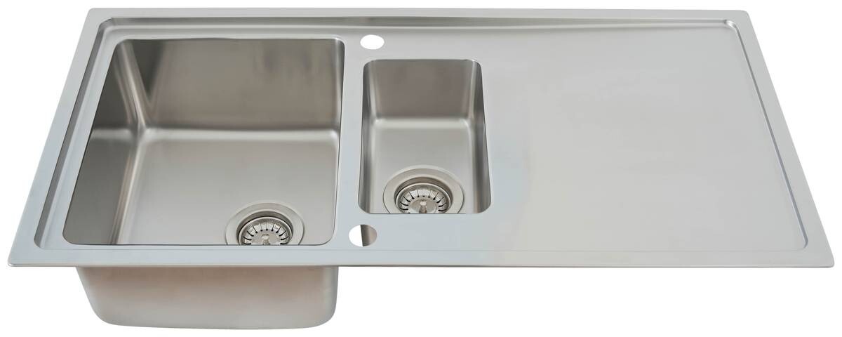 Respekta Einbauspüle Chicago 100 x 50 Edelstahl B/H/T: ca. 100x19x50 cm