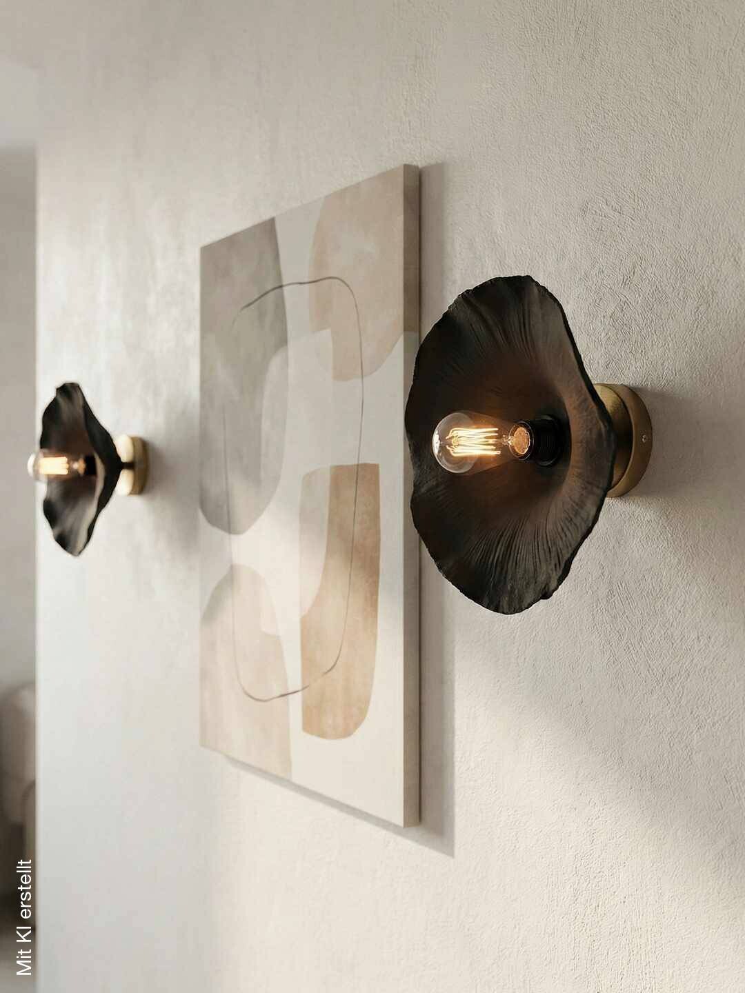 Opviq Wandleuchte gold schwarz Metall B/H/T/L/D: ca. 35x35x35x35x35 cm 1 Brennstellen