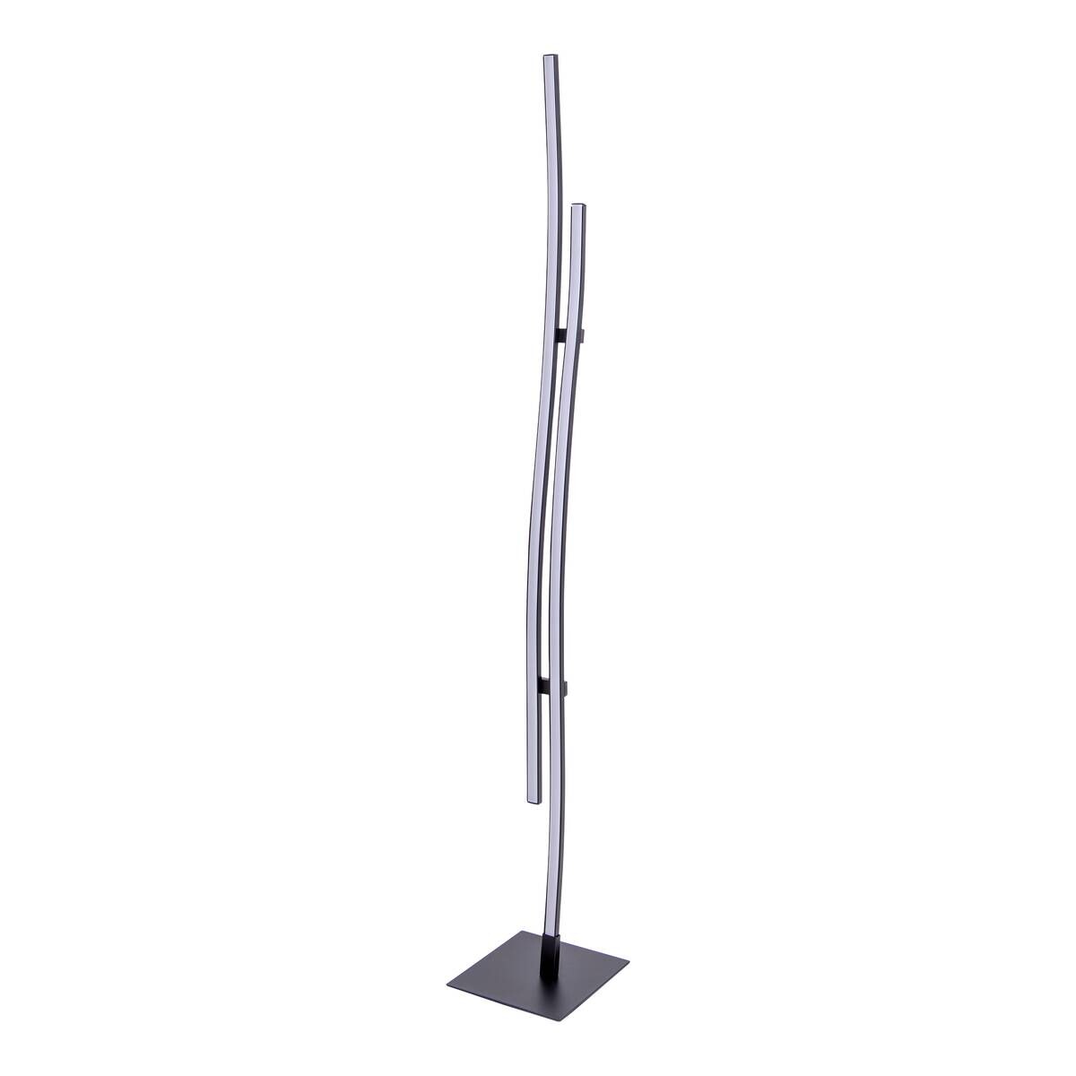 Näve Leuchten Stehlampe 2069722 schwarz Metall Kunststoff B/H/T: ca. 13x130x13 cm 2 Brennstellen