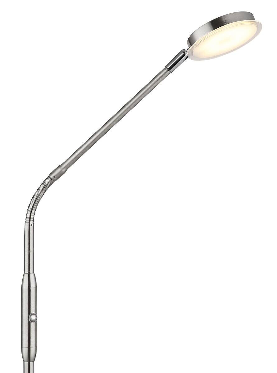 GLOBO Stehlampe nickel matt Metall B/H/L: ca. 20x173x52 cm 1 Brennstellen