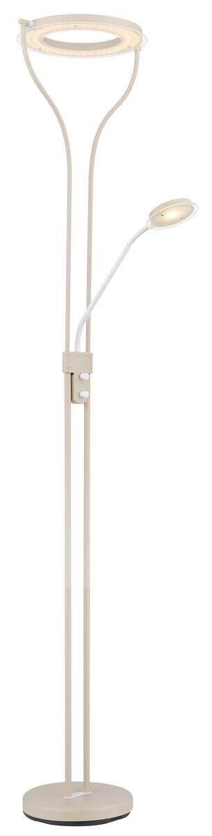 GLOBO Stehlampe weiß sand Satiniert Glas Metall B/H/L: ca. 31x194x35 cm null 1 Brennstellen