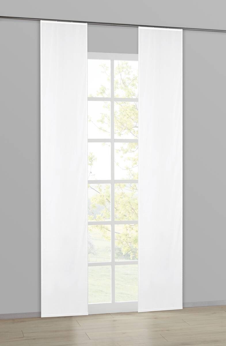 POCOline Schiebevorhang Nouveau weiß B/L: ca. 60x245 cm