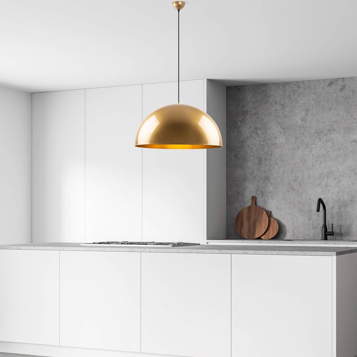 Opviq Pendelleuchte Kure gold B/H/T/L/D: ca. 60x126x60x60x60 cm E27 1 Brennstellen